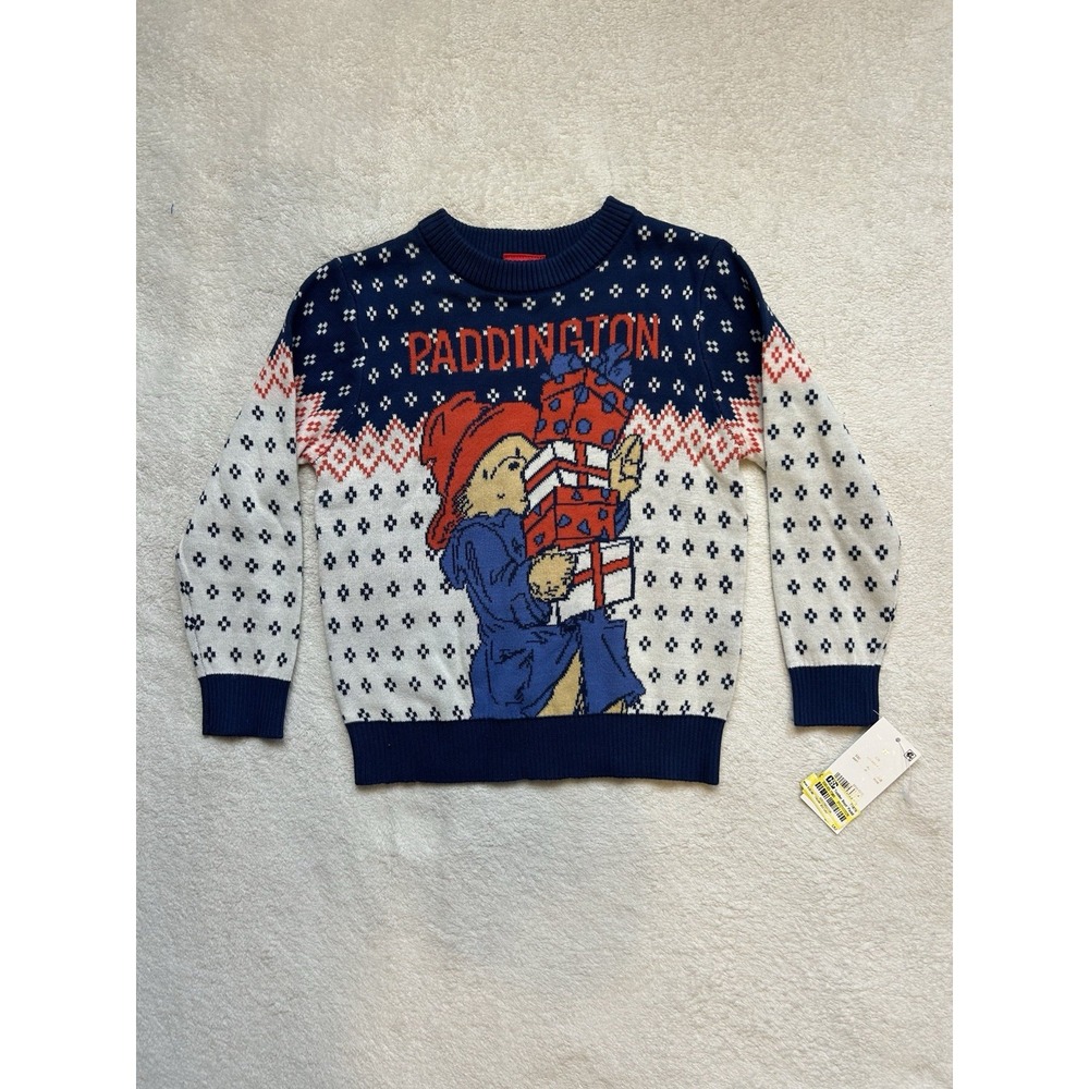 Paddington Toddler Christmas Sweater Navy Blue 3T Holiday Pullover NWT